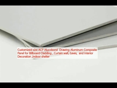 Painel composto de alumínio de desenho de Alucobond ACP de tamanho personalizado para revestimento de cartazes, parede de cortina, alças e decoração de interiores, abrigo interior