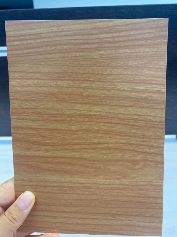 Cor da madeira da noz de Cherry Oak Aluminum Plastic Panel para a decoração da parede interior