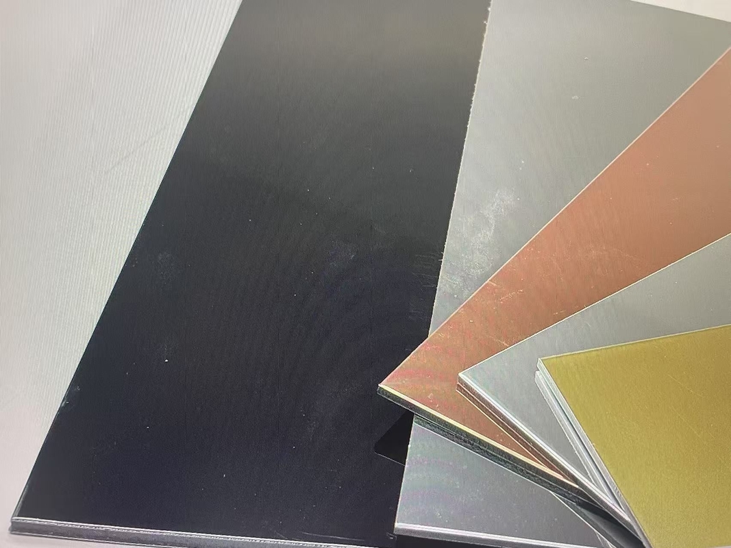 Revestimento protetor de nano-PVDF Painel composto de alumínio escovado para decorações arquitetônicas