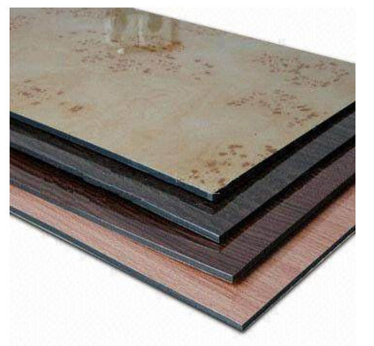 Embalagem segura 3mm Grão de mármore ACM/ ACP PE Revestimento PVDF, fácil limpeza e resistente a arranhões para cozinha Backsplash em estoque