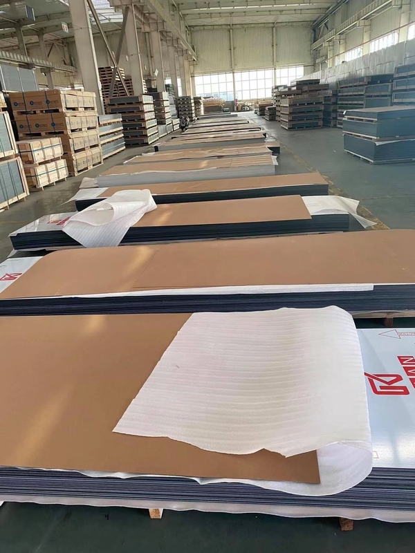 3mm PVDF revestiu cores de madeira metálicas de alto brilho do espelho do granito do ACP