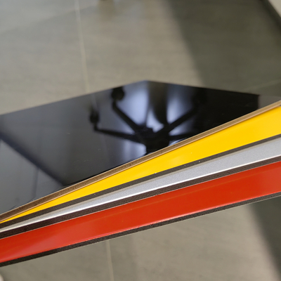 o painel composto de alumínio ACP da cor preta do PE de 1220mm cobre para a decoração