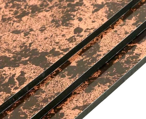 Controlo de qualidade rigoroso Painel de alumínio de mármore Gtain ACM/ACP 1250*2500mm, alto brilho, à prova de fogo para decoração de metrô