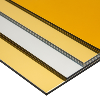 Comprimento 2440 mm-5800 mm Painel composto de alumínio PVDF Classe B1/A2