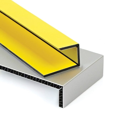 Painel composto de alumínio revestido com revestimento de PVDF PE de 4 mm, quebrável / flexível ACP para revestimento de edifícios