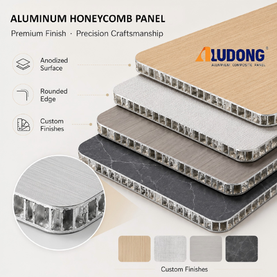 Painel de honeycomb de alumínio para tectos, telhados, revestimentos de paredes interiores e exteriores
